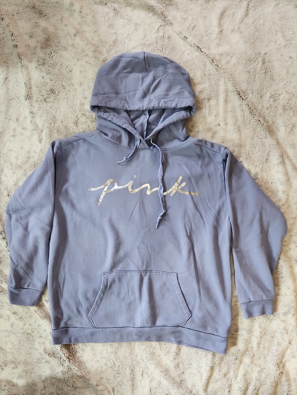 PINK Victoria's Secret Plush Hoodie in Light Lavender